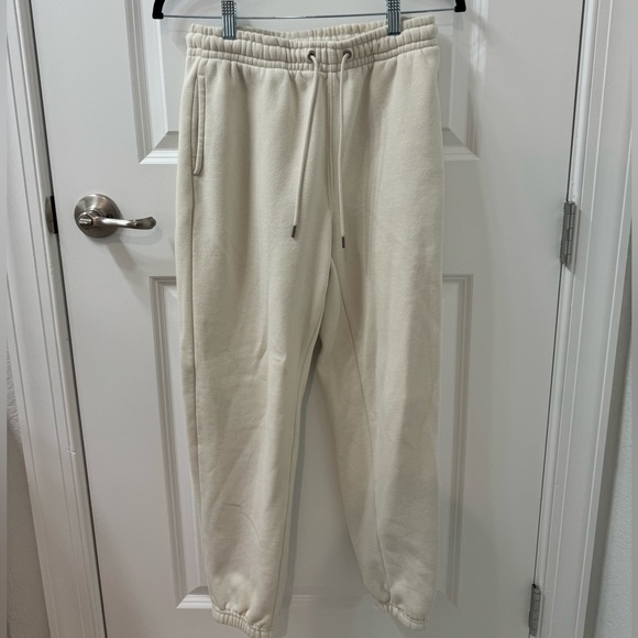 Women’s Cream Drawstring Jogger Pants - Picture 2 of 2